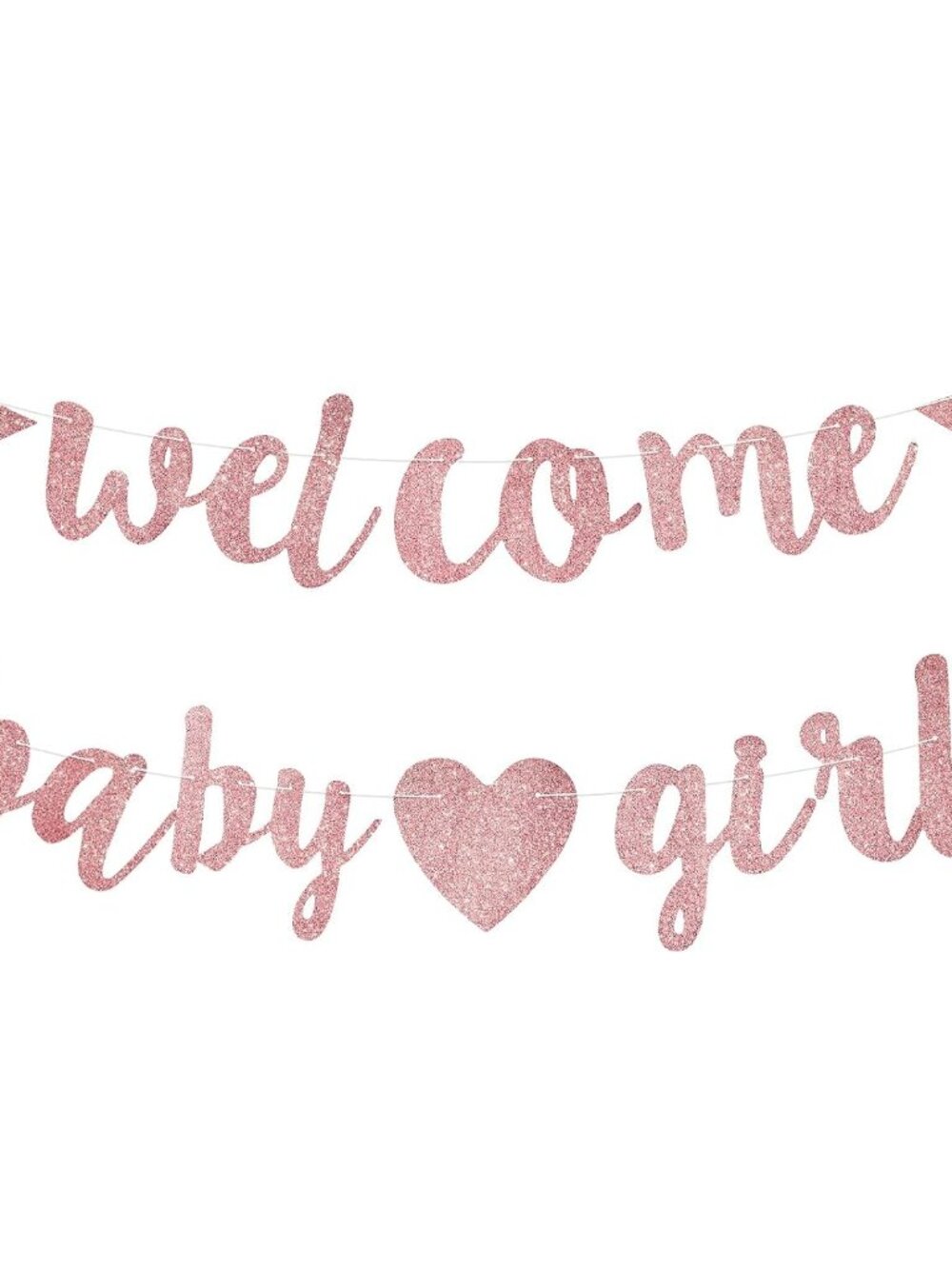 Baby Shower Decorations for Girl, 3M Long Baby Girl Banner, Welcome Banner, Pink